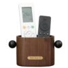Solid Wood Remote Control Holder, Black Walnut Wood TV Remote Holder
