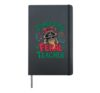 Somebody's Feral Teacher Funny Raccoon Meme Back to School Hardcover Journal, Black