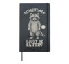 Sometimes I Just Be Farting, Funny Retro Raccoon Humor Joke Hardcover Journal, Black