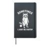 Sometimes I Just Be Farting, Funny Vintage Humor Raccoon Tee Hardcover Journal, Black