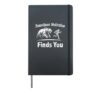 Sometimes Motivation Finds You Bear Funny Running Hardcover Journal, Black