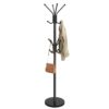 SONGMICS Freestanding Coat Rack, 16 Hooks, Steel Coat Tree with Marble Base