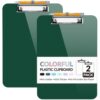 Sooez Plastic Clipboard with Pen Holder, [10% Thicker] Clip Boards 8.5x11”