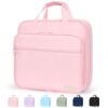 Sooez Zipper Binder Bag, 2 Inch 3 Ring O-Ring Binder, 5-Tab Dividers Folder