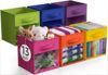 Sorbus 6-Pack Fabric Storage Cubes (13 Inch, Bright Rainbow with Window)