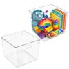 Sorbus Clear 13.5x13.5 Cube Storage Bins, 2 Pack Extra Large Square Organizer Bins with Handles, Plastic Storage Containers for Cube Storage, Closet, Shelf & Home Organization, BPA-Free