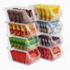 Sorbus Clear Stackable Storage Bins 8 Pack – Open Front Plastic Stackable Pantry Organizer Bins for Pantry Snack Organizer, Closet, Garage & Office, 5.5"W x 11"D x 5"H