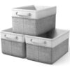 Sorbus Fabric Storage Bins for Shelves - 15 Inch Sturdy Collapsible Storage Bins with 2 Handles, Foldable Baskets for Organizing Home, Closets, Shelf, Toys, Clothes, Large Decorative Storage Baskets