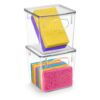 Sorbus Small Clear Plastic Storage Bins with Lids, Clear Stackable Storage Bins, Laundry Room Organizer Bins, Office, Classroom, Playroom, Bathroom, Laundry Room Organization and Storage (2 Pack)