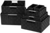 Sorbus Storage Baskets for Organizing (Set of 7), Mesh Hand-Woven Design, Linen Closet Organizers and Storage, Organizer Storage Baskets for Shelves, Variety Pack Organizers and Storage (Black)