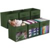 Sorbus Storage Cubes with Clear Window, 6 Pack (11 Inch, Dark Green)