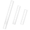 Sorcristy 3 Pack Ruler Set 6Inch 8Inch 12Inch Plastic Clear Measuring Tool