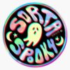 Sorta Spooky Holographic Ghost Halloween Vinyl Bumper Sticker