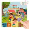 Sound Book for Toddlers 1-3 Years Old | 21 First Words in Rhyme + 7 Full Nursery Rhymes, 28 Buttons | Little Explorer's Big Journey | Musical Book & Singing Learning Toy | USB-C Rechargeable