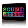 Sound Engineer Vintage Metal Wall Art Signs 8X12 In