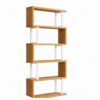 Space-Saving Bookshelf, Open Bookcase with Steel Frame
