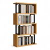 Space-Saving Bookshelf, Open Bookcase with Steel Frame