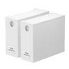 SpaceAid 2 Pack Bed Sheet Organizers and Storage, Foldable Sheet Organizer for Linen Closet, Sheets Set Folder Keeper with Window XL (Queen & King Size) Organizing Bedding Container, White