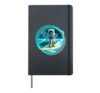 Spaceman Astronaut Cringe T Shirt Space Planet Space Surfing Hardcover Journal, Black