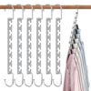 Space Saving Hangers for Clothes 6 Pack, Sturdy Metal Hangers Wardrobe Organizer, Magic Cascading Hanger, Closet Space Saver Closet Organizers and Storage