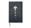 Spaceship Astronaut Universe Space Sci Fi Rocket Kids Hardcover Journal, Black