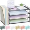 Spacrea 4-Tier Paper Organizer for Desk with File Organizer