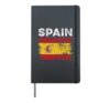 Spain Flag Distressed - Men Women Kids - Spanish Flag Hardcover Journal, Black