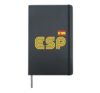 Spain Flag Retro International Country Espana Spaniard Pride Hardcover Journal, Black