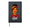 Spanish Girl Spain Flag Woman Hardcover Journal, Black