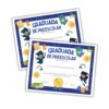 Spanish Pre School Graduation Certificate 30pk 8.5x11” Certificado de Guardería de Preescolar Diploma Pre-K en Español Elementary End of Year Awards