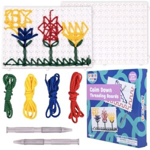 SPARK & WOW Calm Down Threading Boards, Set of 2, Sensory Activity Board