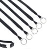 Specialist ID 5 Pack - Heavy Duty Breakaway Lanyards for Keys and ID Badges with Key Chain Split Ring - Keychain Badge Holder (Black)