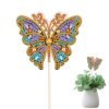 Special Shape Colorful Butterfly DIY Diamond Paintings Stake Yard Decor