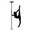 Spinning Pole Portable Removable Portable Dancing Pole Spinning Static, Dance Pole Kit For Home Club Party Apartment Fitness Exercise, Adjustable Height W/Extension & Toolkit,Colour-2.3M-3.4M/7.5Ft-1