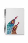 Spiral Notebook Journal with Chickens
