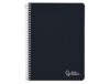 Spiral notebook liderpapel a4 witty hardcover 80h 90g ruled horizontal with margin black