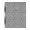 Spiral Notebook Ruled Journal with Gray Geo Design, 8.5 x 11 in