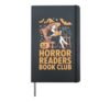 Spooky Book Reader Club Witchy Vibe Halloween Bookworm Hardcover Journal, Black