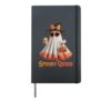 Spooky Queen Ghost Witch Hat Halloween Costume Women Girls Hardcover Journal, Black
