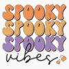 Spooky Vibes Retro Halloween Vinyl Bumper Sticker