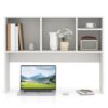 SPORFIT Desktop Hutch Bookshelf for Computer Desk, White