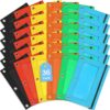 SpringFlower 36 Pack Pencil Pouch for 3 Ring Binder in 6 Assorted Colors