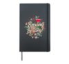 Spring Has Jumping I Flowers Summer Nature Flowers Spring Hardcover Journal, Black