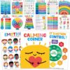 SpriteGru Calming Corner Mental Health Posters, 15 PCS Wall Decor
