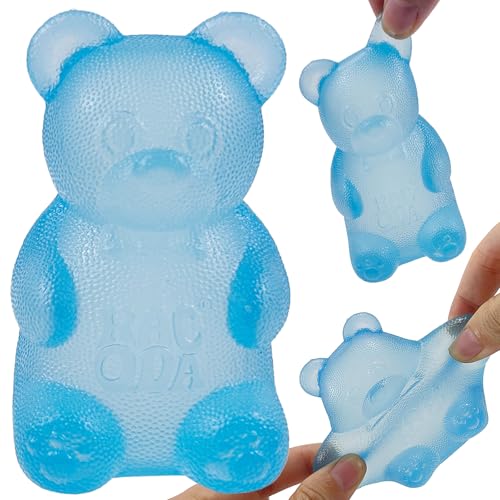 Squeezing Bear & Sugar Ball Designs, Anxiety Relief & Focus Toy, Maltose Filled Squeeze Toys for Sensory Play,Sensory Fidget Toys for Adults, Kids, Slow Rising Squishy Stress Ball ( Blue)