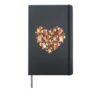 Squirrel Heart Hardcover Journal, Black
