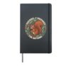 Squirrel Illustration With Motivational Slogan Hardcover Journal, Black
