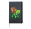 Squirrel Riding A Turtle Squirrel Hardcover Journal, Black