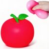 Squishy Apple Stress Balls Miniature Figurines for Adults, Fruit Dough Ball