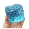 Squishy Ice Skin Fidget Toy, Shiny Square Stress Relief Squeeze Soft Cube Slow Rebound for Friend Festival Gifts(Blue)